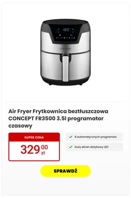 Frytkownica beztłuszczowa Concept FR3500 promocja w Media Expert