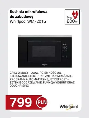 Kuchnia mikrofalowa do zabudowy Whirlpool WMF201 g promocja w kakto.pl