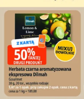 Herbata czarna aromatyzowana ekspresowa Dilmah promocja w Leclerc