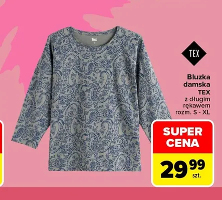 Bluzka damska z długim rękawem TEX promocja w Carrefour