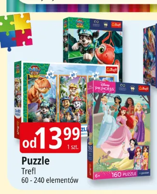 Puzzle 60-240 elementów Trefl promocja w Leclerc