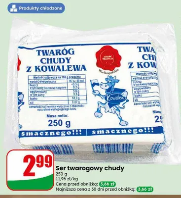 Ser twarogowy chudy z Kowalewa promocja w Dino