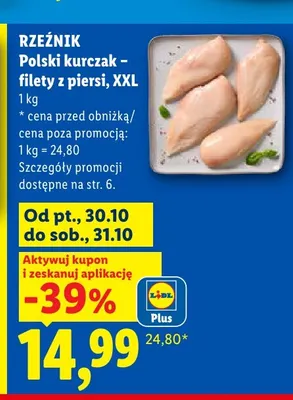 Polski kurczak filety z piersi XXL Rzeźnik promocja w Lidl