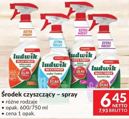 Środek czyszczący spray Ludwik Maxx Power różne rodzaje promocja w Makro