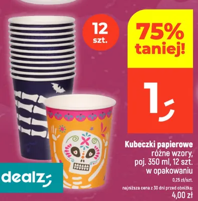 Kubeczki papierowe 350 ml promocja w Dealz