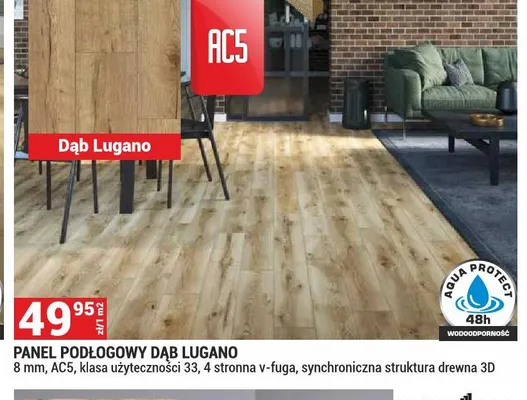 Panel podłogowy Dąb Lugano Classen 8 mm AC5 promocja w Merkury Market