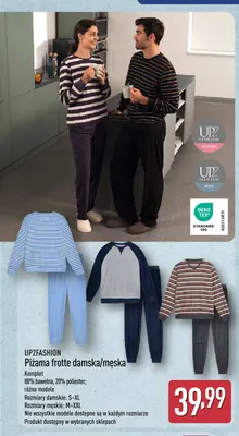 Piżama frotte męska UP2Fashion promocja w Aldi