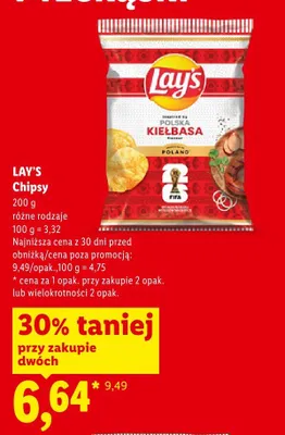 Chipsy Lay's Polska Kiełbasa promocja w Lidl