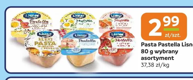 Pasta Pastella Lisner z łososiem promocja w Społem Częstochowa