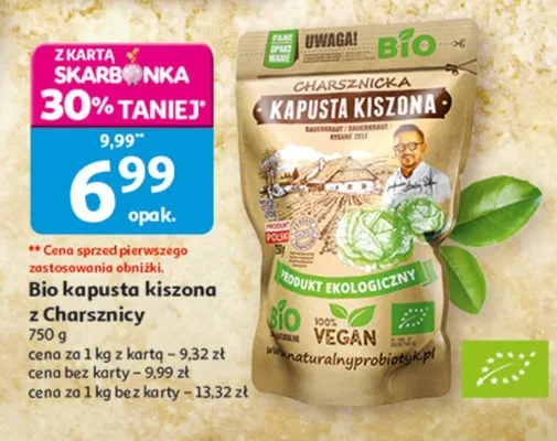 Bio kapusta kiszona z ciecierzycą promocja w Auchan