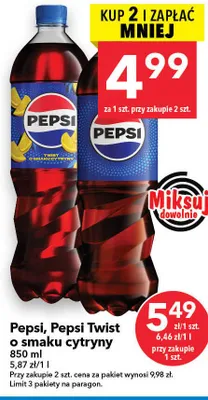 Napój gazowany o smaku cytryny promocja w LEWIATAN