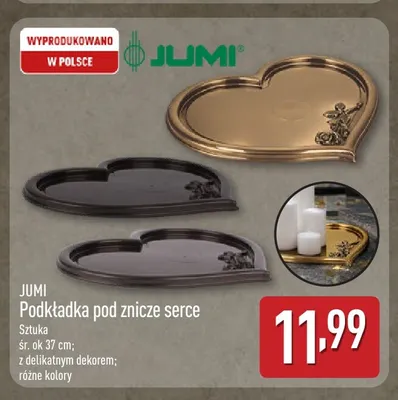 Podkładka pod znicze serce Jumi promocja w Aldi