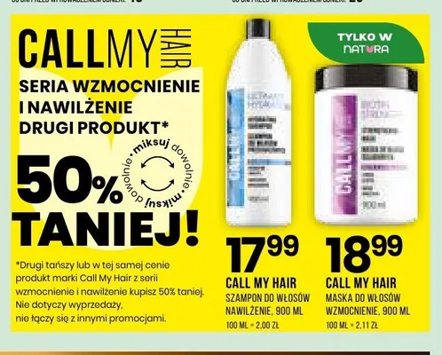 Maska do włosów Call My Hair wzmocnienie promocja w Drogerie Natura