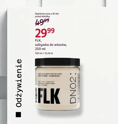 Odżywka do włosów FLK Deep Nutrition promocja w Rossmann