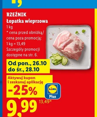 Łopatka wieprzowa Rzeźnik promocja w Lidl