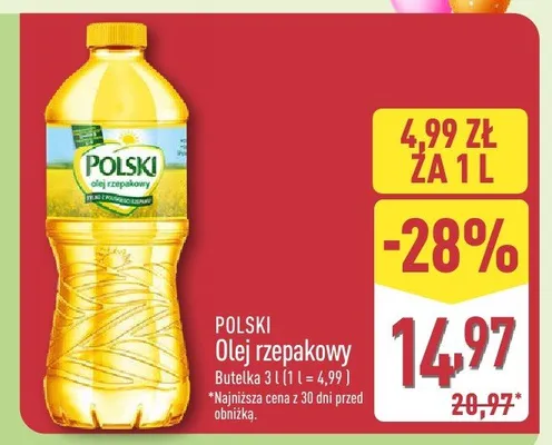 Olej rzepakowy promocja w Aldi