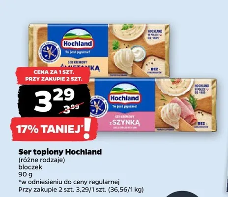 Ser topiony Hochland bloczek promocja w Netto