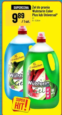 Żel do prania Wulstarin Color Plus lub Universal promocja w POLOmarket