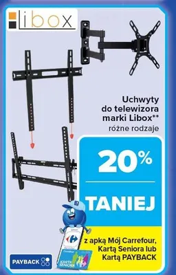Uchwyty do telewizora marki Libox różne rodzaje promocja w Carrefour