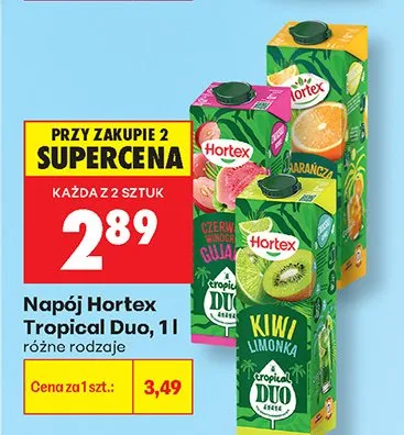 Napój Hortex Tropical Duo kiwi limonka promocja w Biedronka