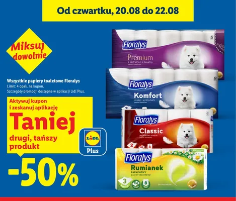 Papier toaletowy Floralys Premium promocja w Lidl