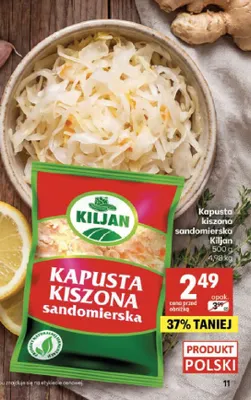 Kapusta kiszona sandomierska Kiljan promocja w Delikatesy Centrum
