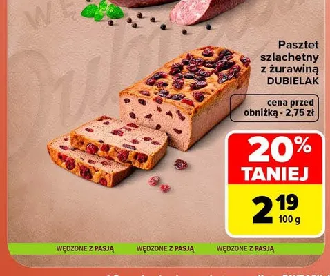 Pasztet szlachetny z żurawiną Dubielak promocja w Carrefour Market