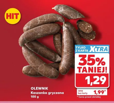 Kaszanka gryczana Olewnik promocja w Kaufland