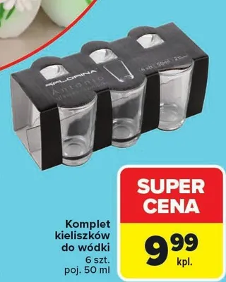 Komplet kieliszków do wódki 6 szt. promocja w Carrefour Market
