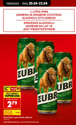 Piwo Jasne Pełne promocja w Biedronka
