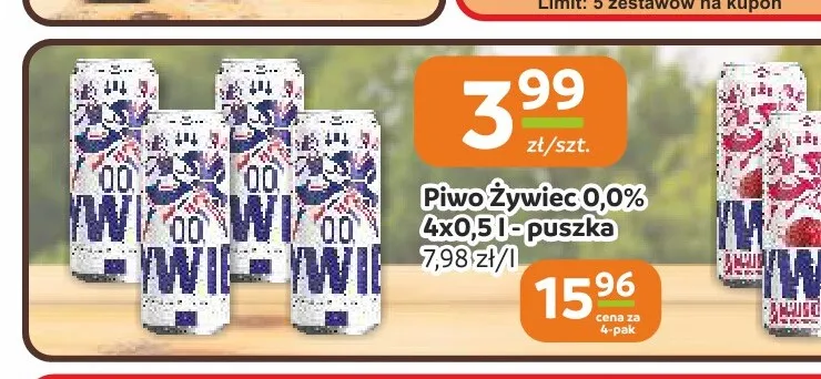 Piwo bezalkoholowe Żywiec 4-pak promocja w Gama