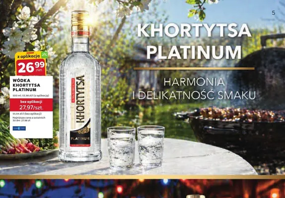 Wódka Khortytsa Platinum promocja w Stokrotka