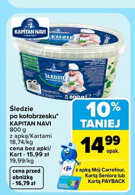 Śledzie po kołobrzesku Kapitan Navi promocja w Carrefour