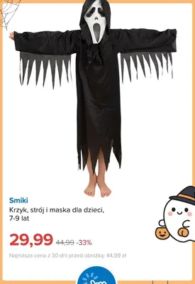 Krzyk strój i maska dla dzieci 7-9 lat Smiki promocja w Smyk