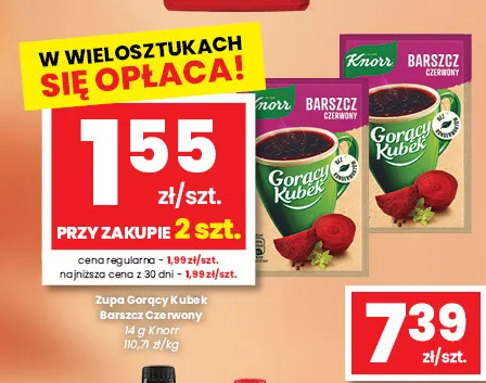 Zupa Gorący Kubek barszcz czerwony Knorr promocja w emma MARKET