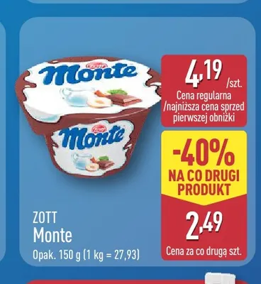 Deser Monte Zott promocja w Aldi