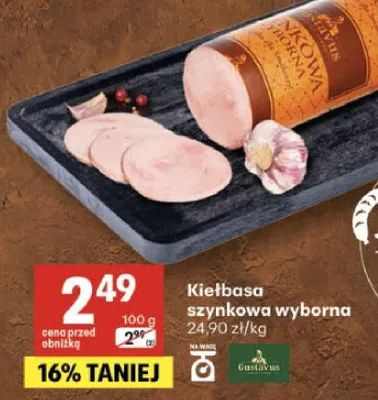 Kiełbasa szynkowa wyborna promocja w Delikatesy Centrum