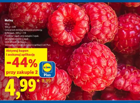 Maliny promocja w Lidl
