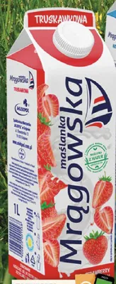 Maślanka truskawkowa Mrągowska promocja w Delikatesy Centrum