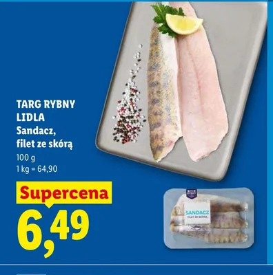 Sandacz filet ze skórą Targ Rybny Lidla promocja w Lidl