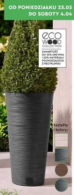 Donica Eco Wood okrągła promocja w Biedronka