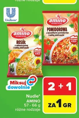Nudle Amino promocja w Carrefour Market
