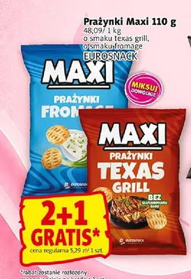 Prażynki Maxi o smaku fromage Eurosnack promocja w Prim Market