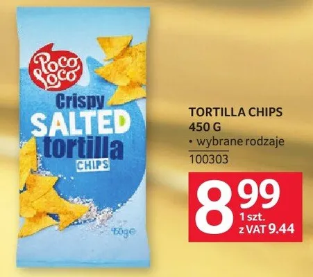 Chipsy tortilla Poco Loco Crispy Salted promocja w Selgros