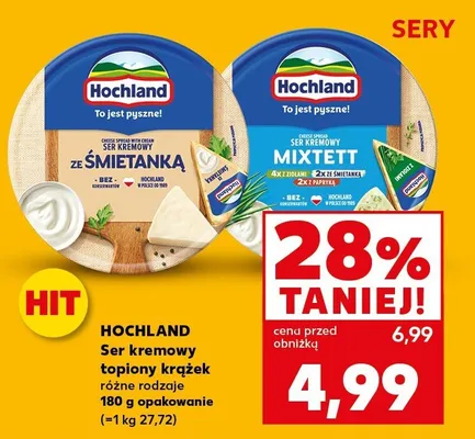 Ser Ser kremowy topiony krążek różne rodzaje promocja w Kaufland