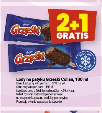 Lody na patyku Grześki Colian promocja w Twój Market