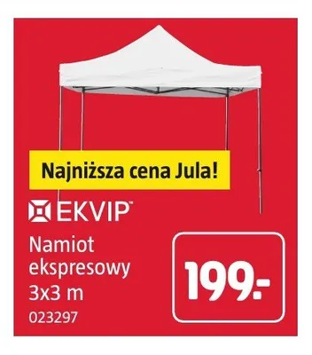 Namiot ekspresowy EKVIP 3x3 m promocja w Jula