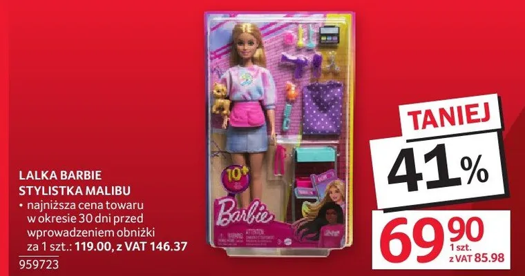 Lalka Barbie Stylistka Malibu promocja w Selgros