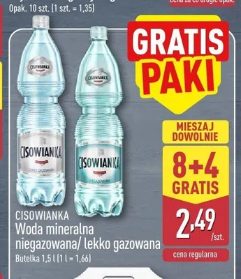 Woda mineralna Cisowianka niegazowana promocja w Aldi