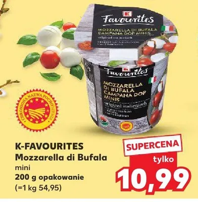 Mozzarella di Bufala mini K-Favourites promocja w Kaufland